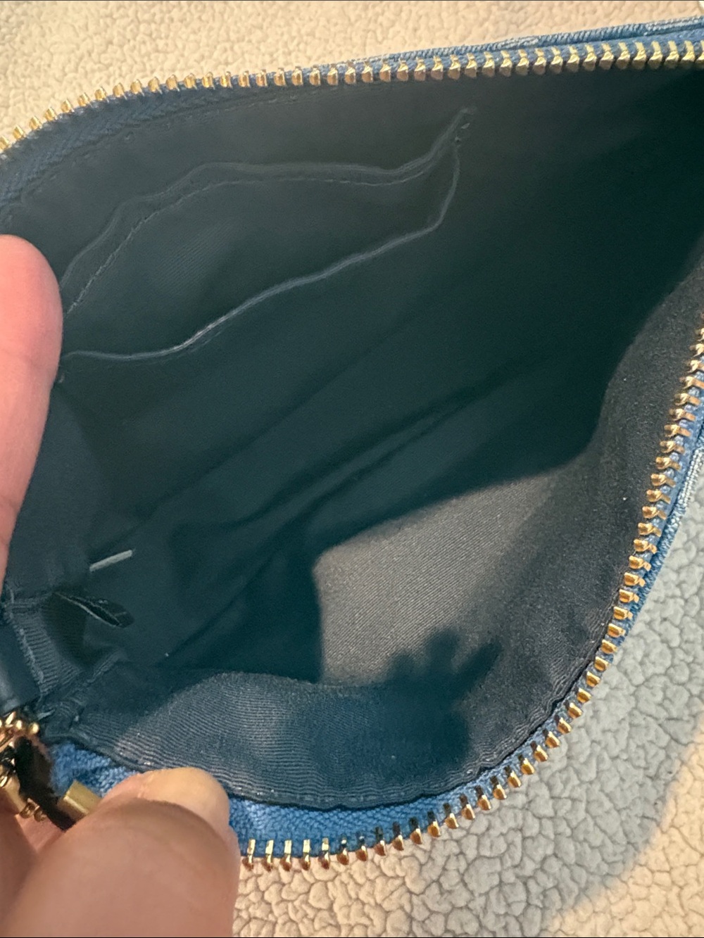 Coach Denim Signature nolita in Blue with Black Strap and Gold Hardware - Picture 8 of 8
